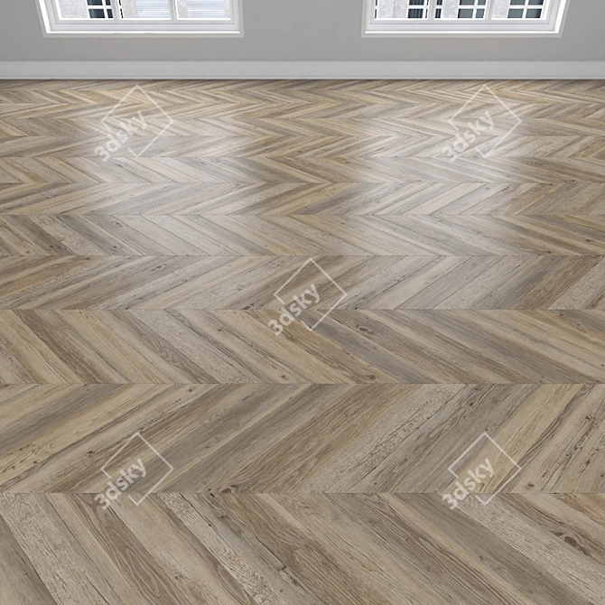 Oak Parquet: Herringbone, Linear & Chevron 3D model image 4