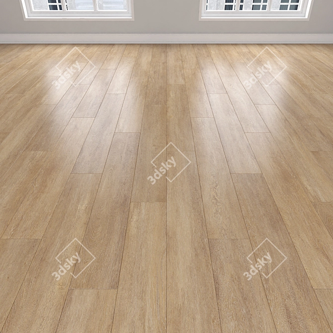 Oak Parquet: Herringbone, Linear & Chevron 3D model image 2