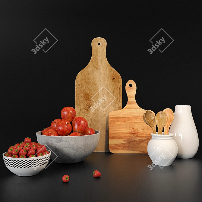 Elegant Modern Decor Set 3D model image 1