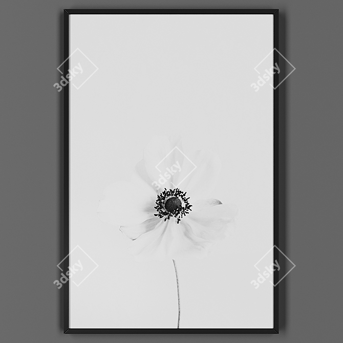 Sleek Black Framed Art 3D model image 1