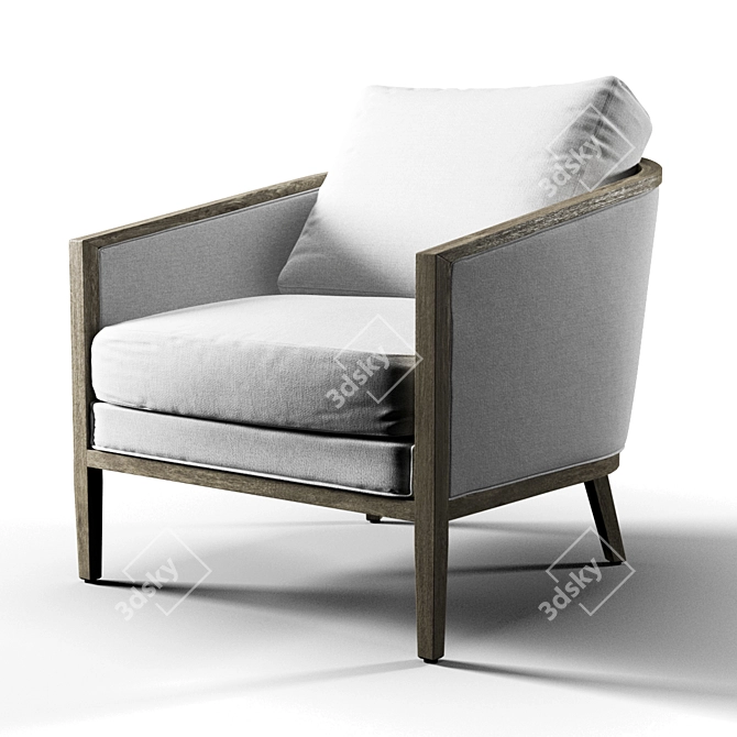 RH French Barrelback Chair 3D model image 1