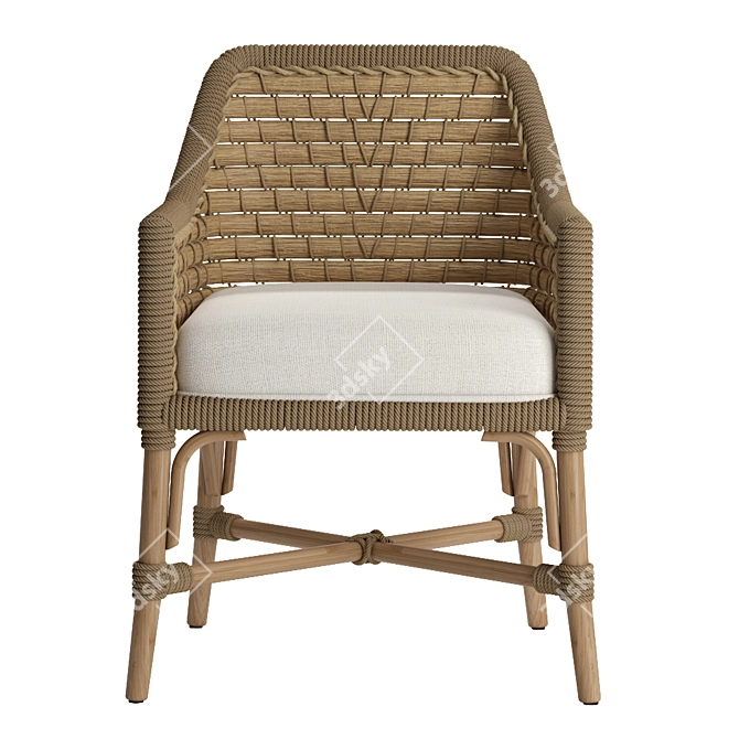 Elegant Capitola Armchair by Palecek 3D model image 3