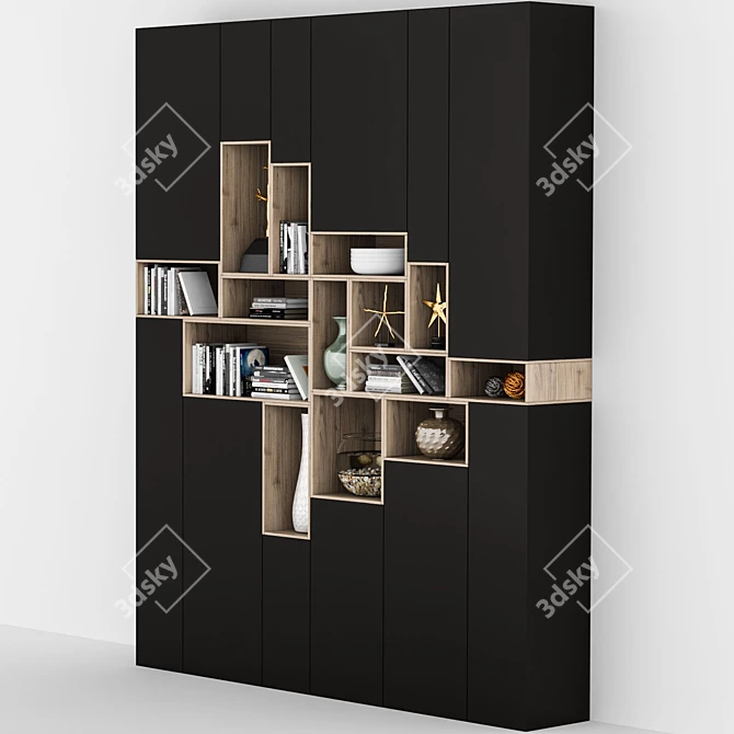 Modern Multi-Level Storage Shelf 3D model image 2