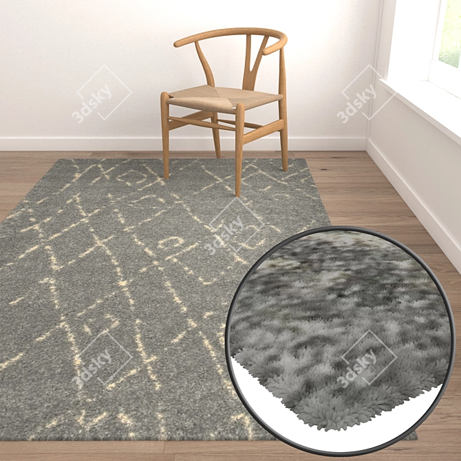 Luxury Rug Set: Premium Textures 3D model image 5