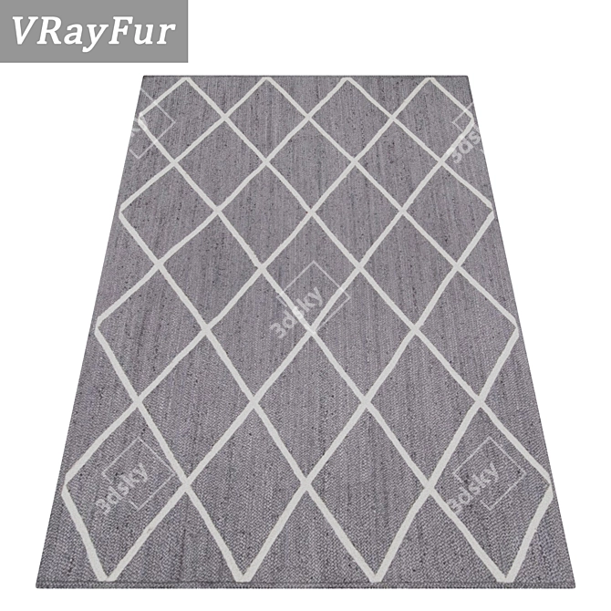 Luxury Carpet Set: High-Quality Textures - 3 Options 3D model image 2