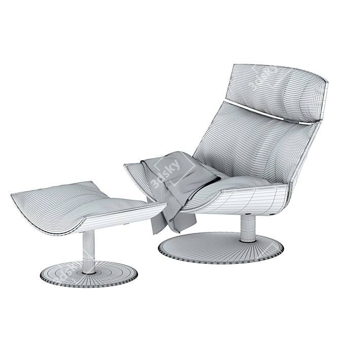 Kara Contemporary Armchair: Stylish and Versatile 3D model image 4