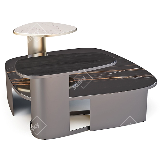 Poliform Koishi Coffee & Side Tables - Set of 3 3D model image 4