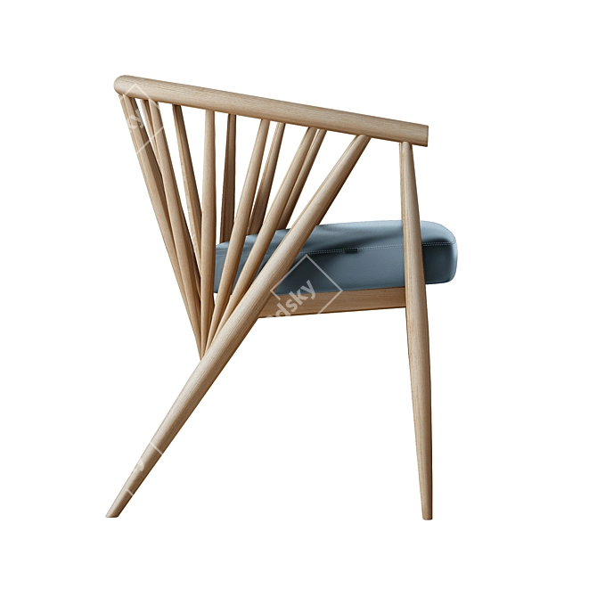 Genny Ash Chair: Elegant Comfort 3D model image 3