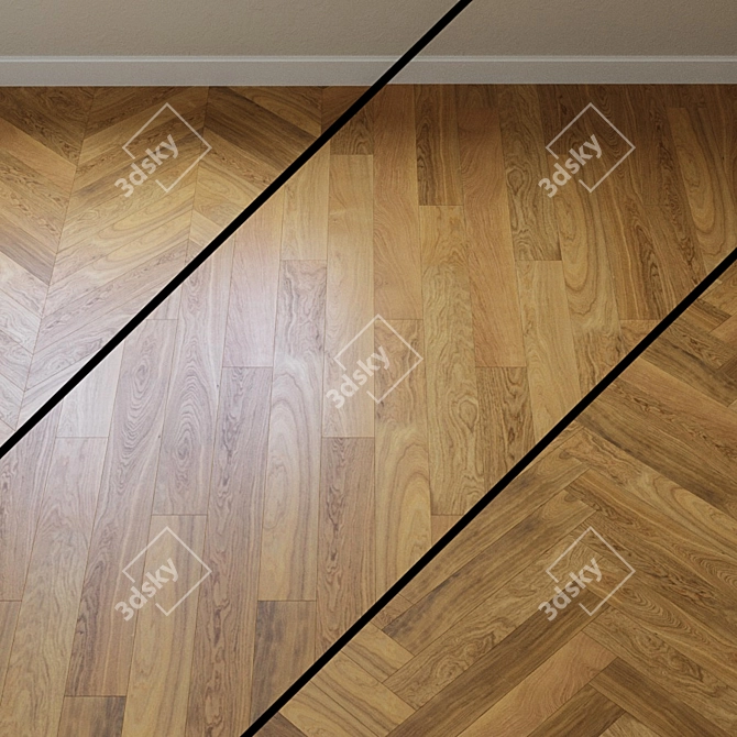 Karelia Libra Collection: Natural Oak Plank 3D model image 1