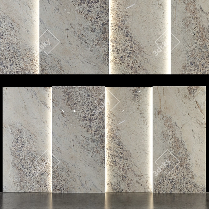Stone Marble Set 95: Classic Elegance for Your Home 3D model image 1