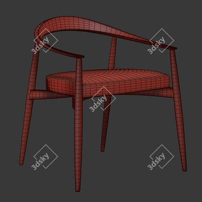 Tekton Naked Chair: Sleek and Modern 3D model image 5