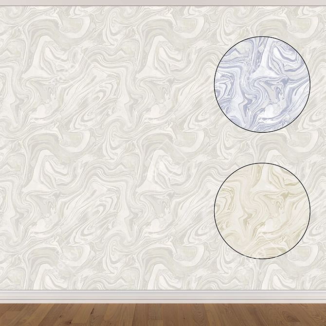 Seamless Wallpaper Set (3 Colors) 3D model image 1