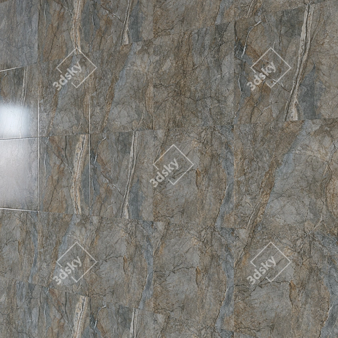 Silver Route Porcelain Marble Tiles 3D model image 2