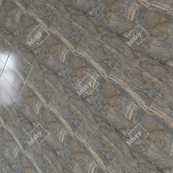 Silver Route Porcelain Marble Tiles 3D model image 3