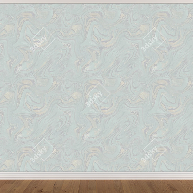 Seamless Wallpaper Set: 3 Colors & Textures 3D model image 4