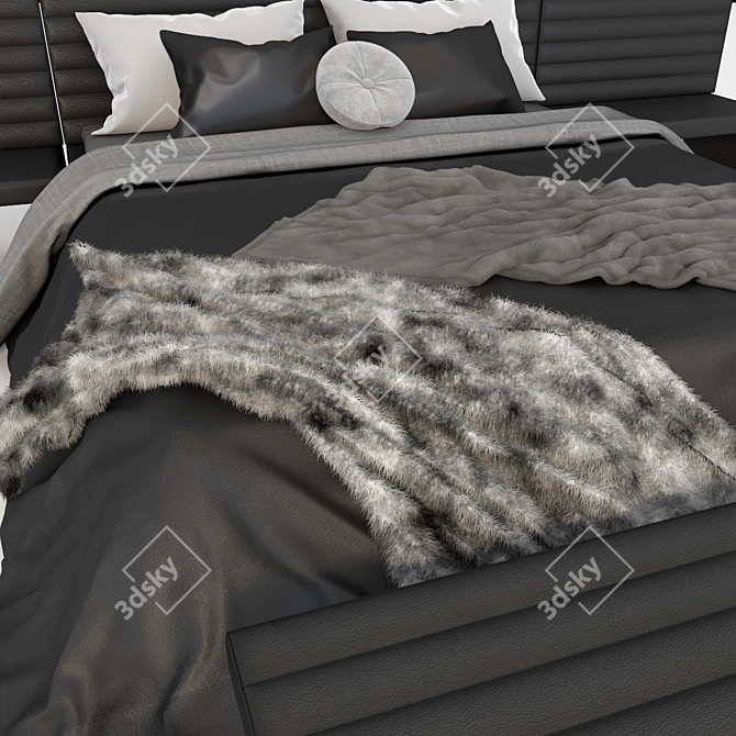 Luxury King Size Bed - Alma 3D model image 3