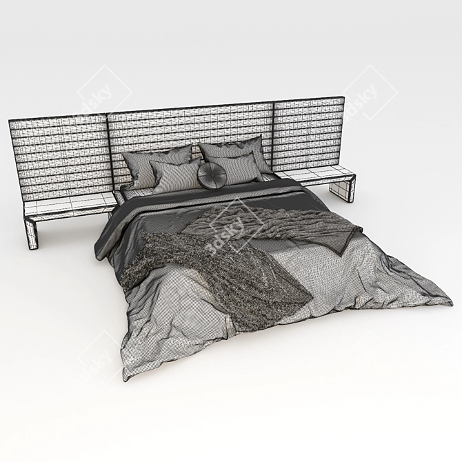 Luxury King Size Bed - Alma 3D model image 8