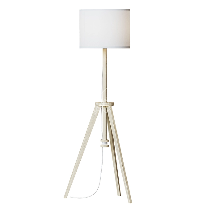 Lauters Floor Lamp | Brown Ash/White 3D model image 2