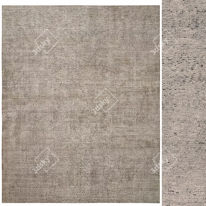 Luxurious Lhasa Silk Rug 3D model image 1