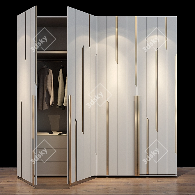 Modern Wood Cabinet Furniture 3D model image 1