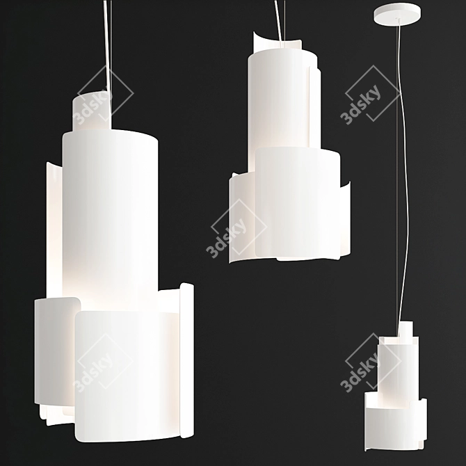 Modern LED Pendant Lamp 3D model image 1