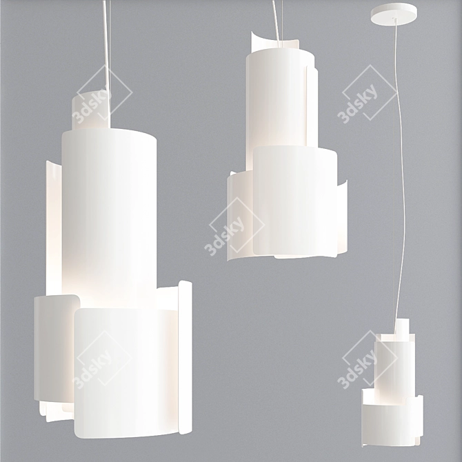 Modern LED Pendant Lamp 3D model image 3