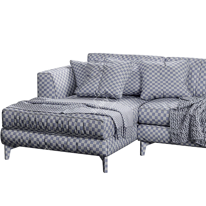 Luxurious Meridiani Louise Up Sofa 3D model image 5