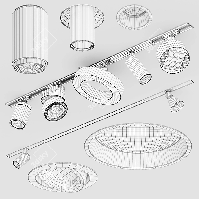 Sleek Luminaires for Optimal Lighting 3D model image 6