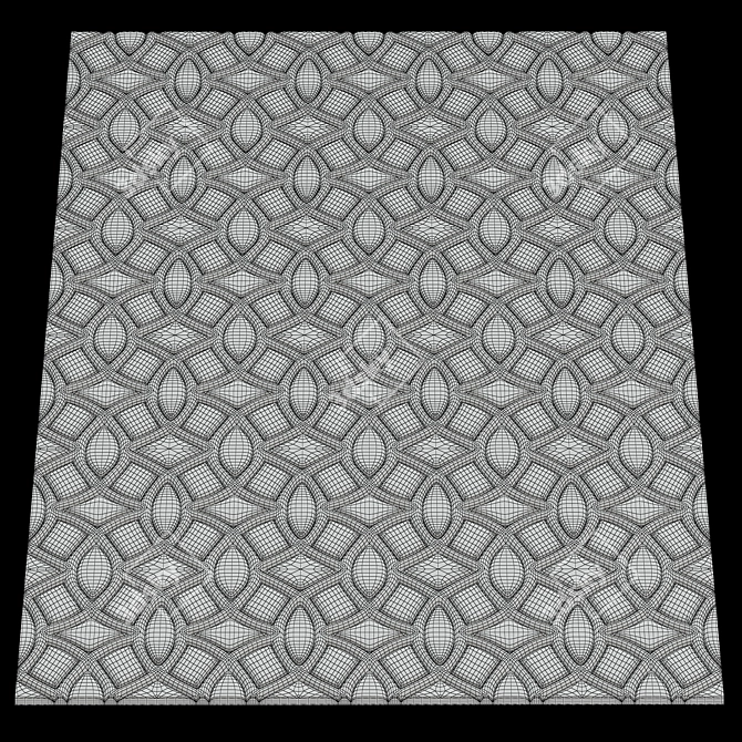 Title: Modern Gray Carpet, 1500mm X 2400mm 3D model image 4