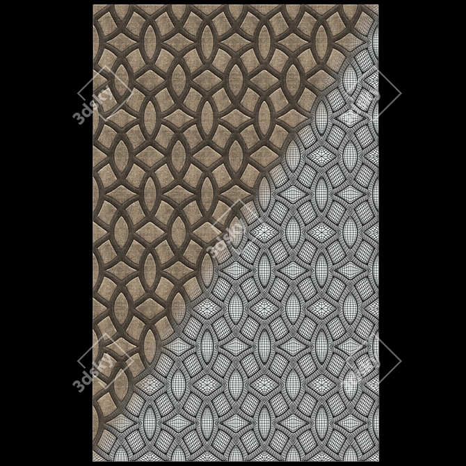 Title: Modern Gray Carpet, 1500mm X 2400mm 3D model image 5