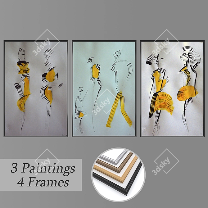 Versatile Wall Art Set: No 2268 3D model image 1