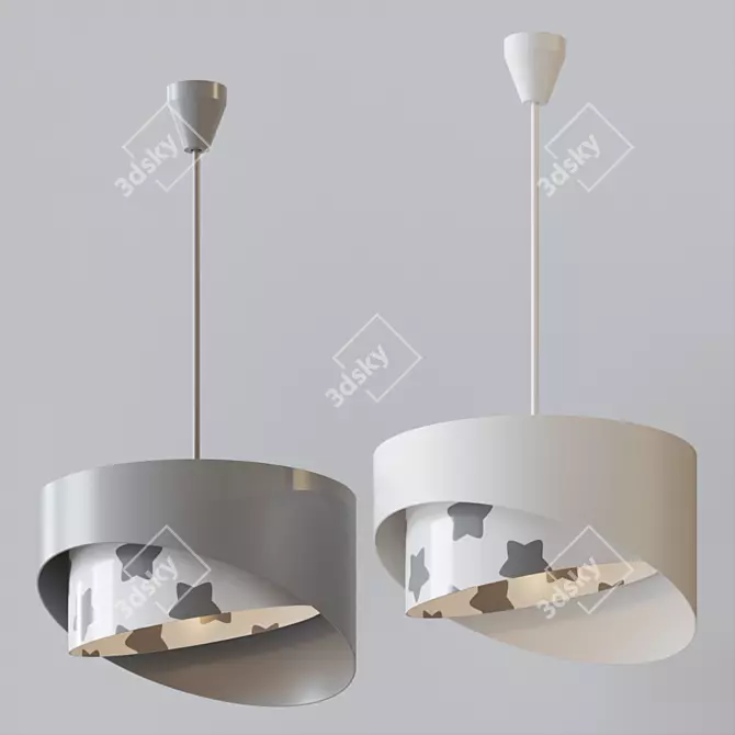 Starry Dreams: Kids Ceiling Light 3D model image 1