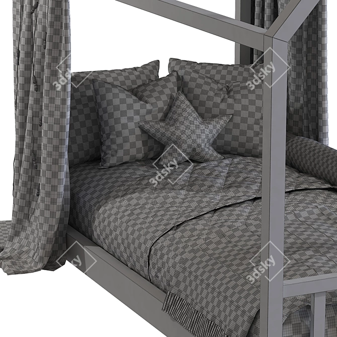 Playful House Bed for Kids 3D model image 5