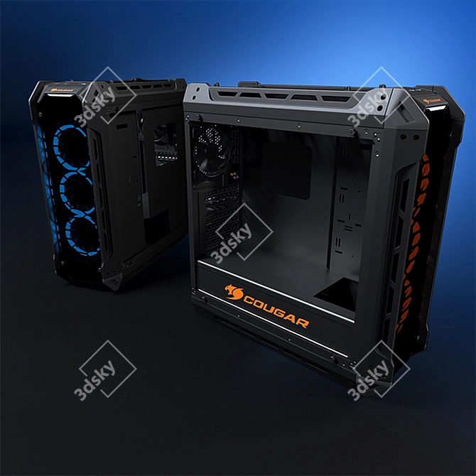 Title: COUGAR Panzer-G Black Gaming Full-Tower 3D model image 20