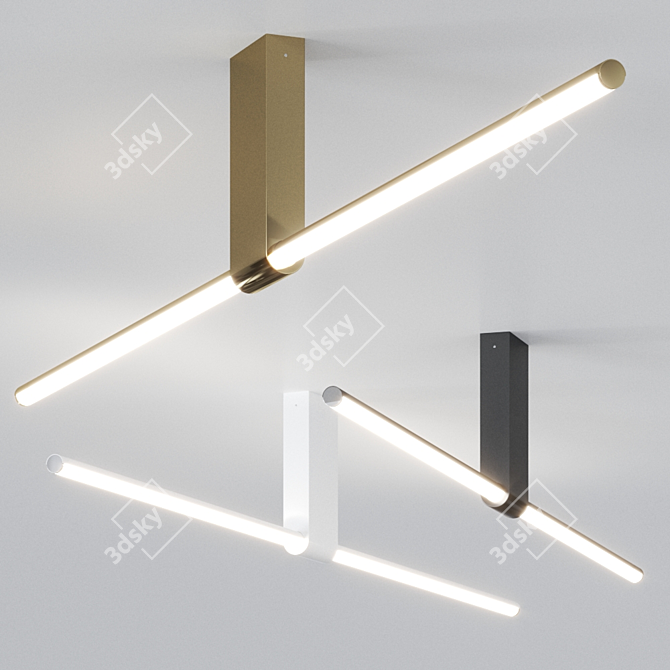 Lancia LED Aluminium Ceiling Lamp 3D model image 1