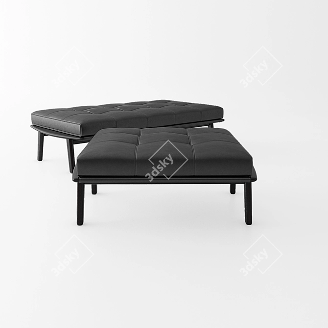 Scandi-Italian Fusion: Minotti Fynn Bench 3D model image 1