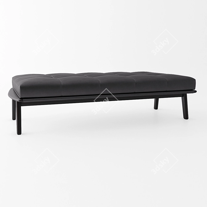 Scandi-Italian Fusion: Minotti Fynn Bench 3D model image 2