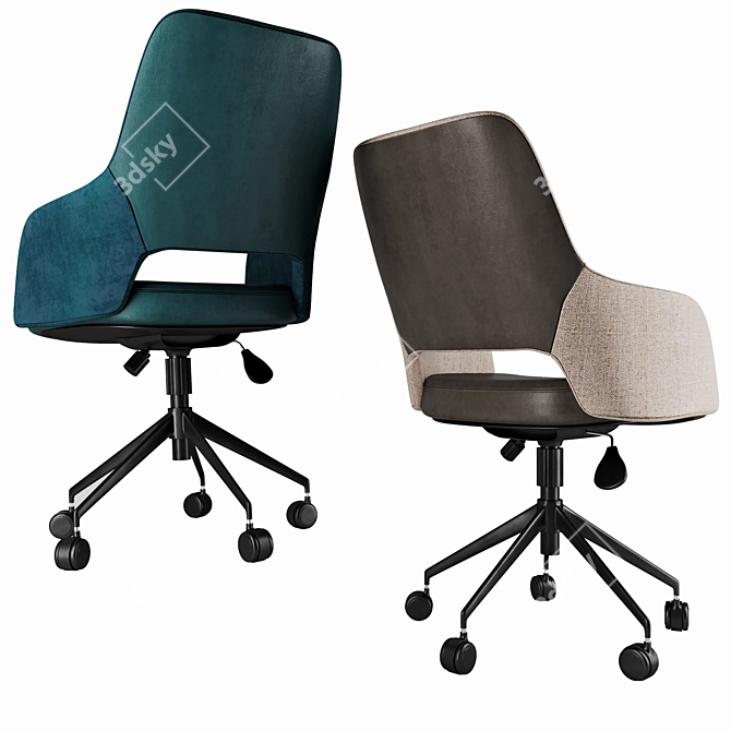 ErgoFlex Tilt Office Chair 3D model image 2