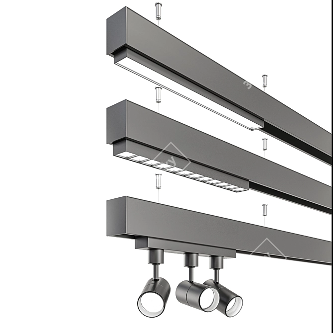 VersaLite Magnetic Track Light 3D model image 2