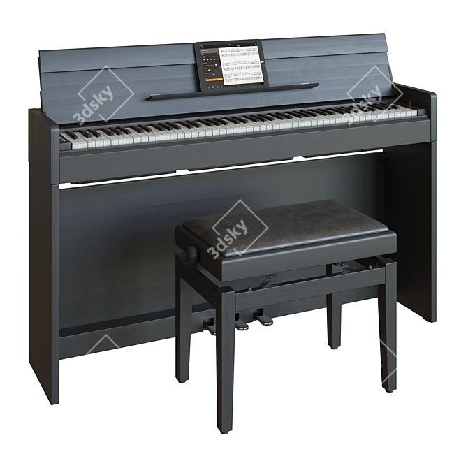 Compact and Stylish Yamaha YDP S-34 3D model image 1