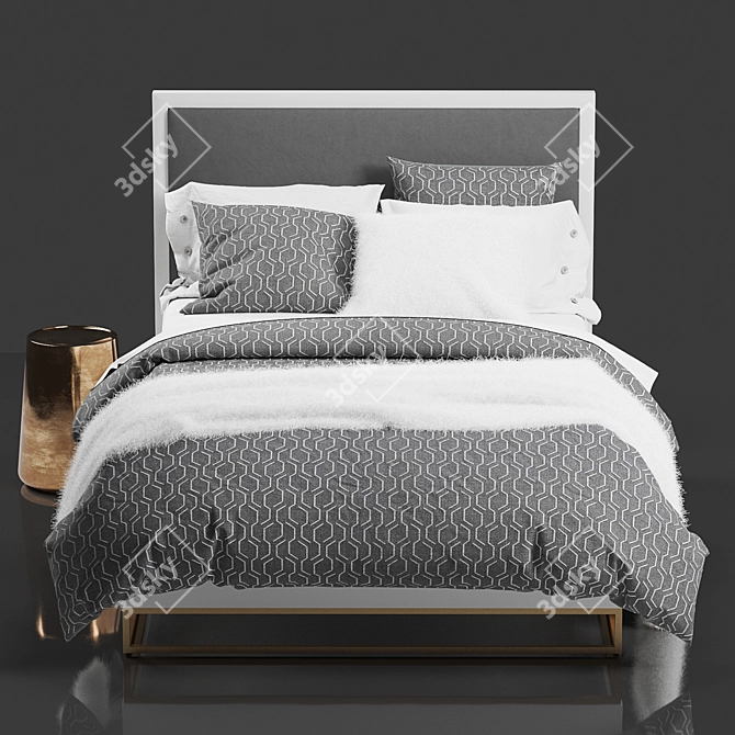 Avalon Storage Bed: Stylish and Functional 3D model image 3