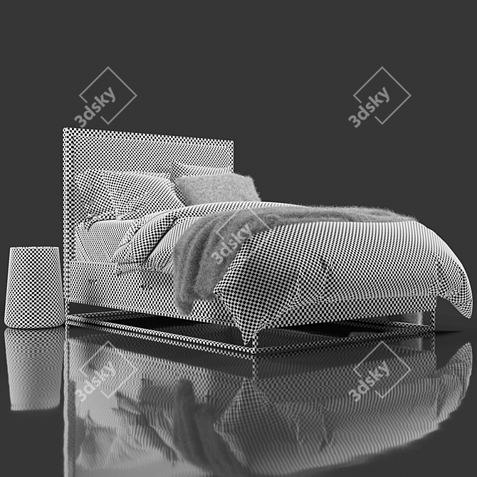 Avalon Storage Bed: Stylish and Functional 3D model image 4