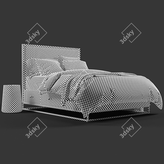 Avalon Storage Bed: Stylish and Functional 3D model image 9