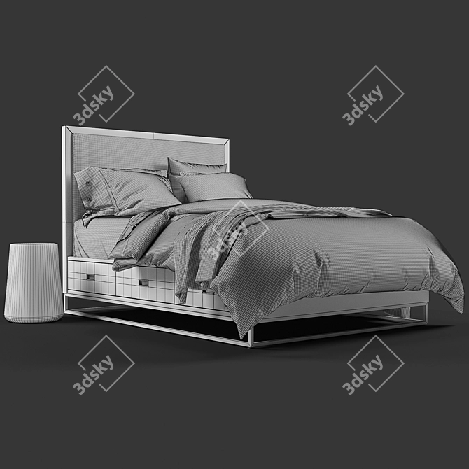 Avalon Storage Bed: Stylish and Functional 3D model image 10