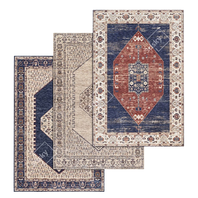 Versatile Carpet Set | High-Quality Textures 3D model image 1