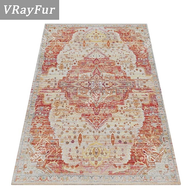 Title: Luxury Rug Set - Versatile Textures 3D model image 2