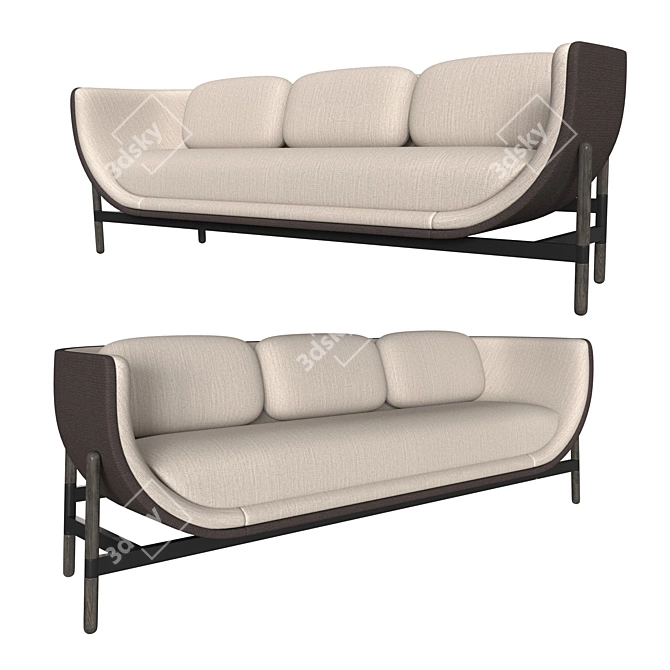 Casala Capsule Lounge: Modern, Open-Concept Seating 3D model image 1