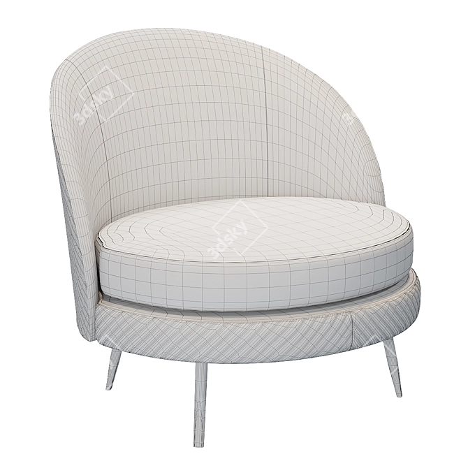 Elegant Perla Armchair: Rugiano's Timeless Creation 3D model image 2