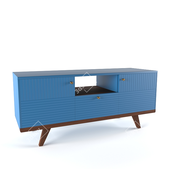 Modern Blue TV Cabinet Thimon V2 3D model image 1