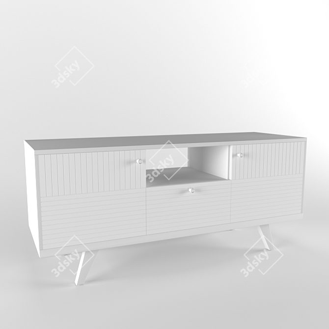 Modern Blue TV Cabinet Thimon V2 3D model image 2
